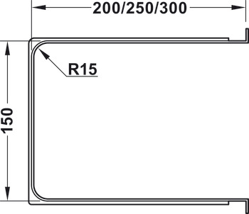 Insert pour découpe de siphon, Häfele Matrix Extra SI 0720