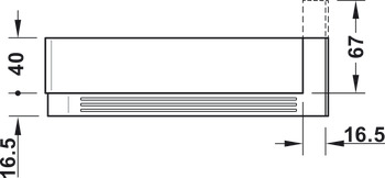 Insert pour découpe de siphon, Häfele Matrix Extra SI 0720