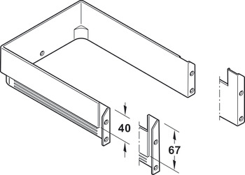 Insert pour découpe de siphon, Häfele Matrix Extra SI 0720