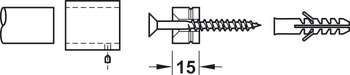 Supports de tringle d'armoire, pour tringle d'armoire ronde Ø 20 mm